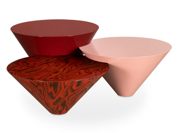 SORBET - Round lacquered wood coffee table by ROYAL STRANGER - view 2